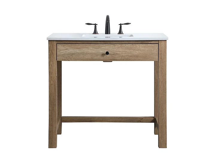 Elegant 36 In. Ada Compliant Bathroom Vanity in Natural Oak VF14836NT