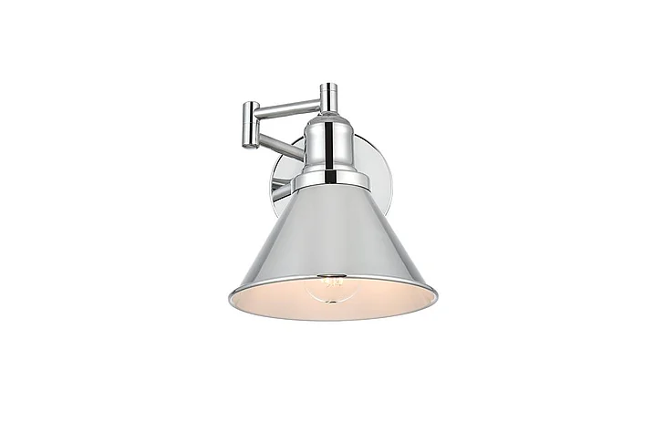 Elegant Judson 1 Light Chrome Swing Arm Wall Sconce LD7326W7CH