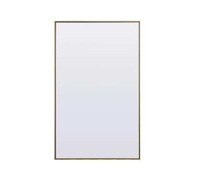 Elegant Metal Frame Rectangle Full Length Mirror 36X60 In. in Brass MR4FL3660BR
