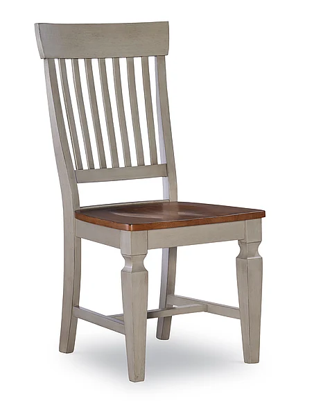 John Thomas Vista Slatback Side Chair in Hickory & Stone Ci41-65B