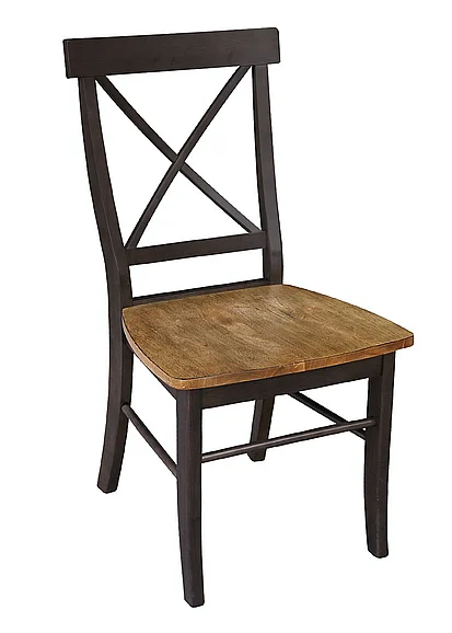 John Thomas Dining Essentials X-Back Side Chair in Hickory Coal C45-613B