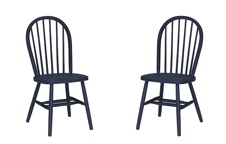 John Thomas Furniture Dining Essentials Windsor Side Chair (Set of 2) in Black C46-112