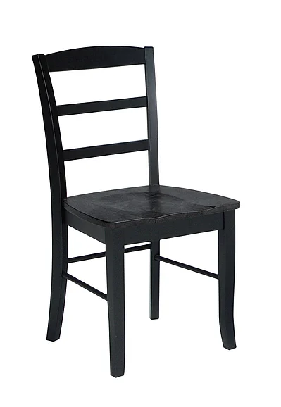 John Thomas Furniture Dining Essentials Madrid Side Chair (Set of 2) in Black C46-2