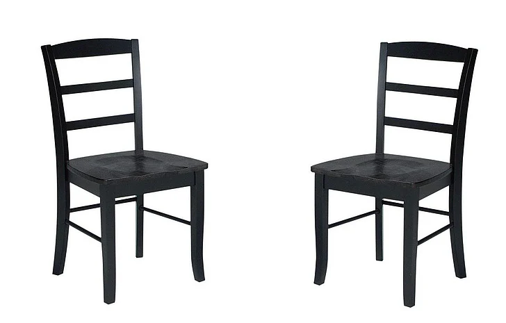 John Thomas Furniture Dining Essentials Madrid Side Chair (Set of 2) in Black C46-2