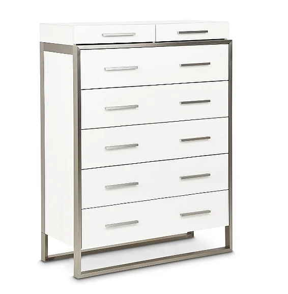 AICO Marquee Chest in Cloud White KI-MRQE070-108