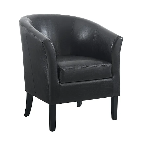 Linon Simon Black Club Chair 36077BLK-01-AS-U