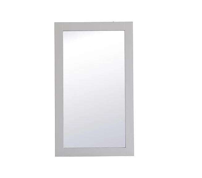 Elegant Aqua Rectangle Vanity Mirror 18 In. in Grey VM21832GR