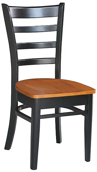 John Thomas Dining Essentials Emily Side Chair in Black & Cherry C57-617B