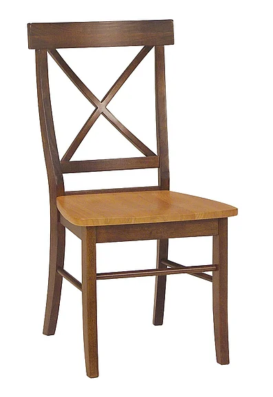 John Thomas Furniture Dining Essentials X Back Side Chair (Set of 2) in Cinnamon/Espresso C58-613