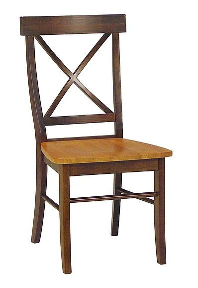 John Thomas Dining Essentials X-Back Side Chair in Cinnamon & Espresso C58-613B
