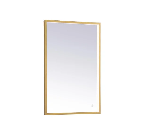 Elegant Pier 20X30 In. Led Mirror with Adjustable Color Temperature 3000K/4200K/6400K in Brass MRE62030BR