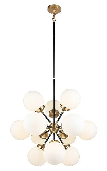 Vinci Lighting Bianca Chandelier in Aged Brass/Black C7070-12AB/BKOP