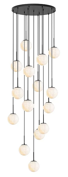 Vinci Lighting Pearl Chandelier in Matte Black C77715-BK