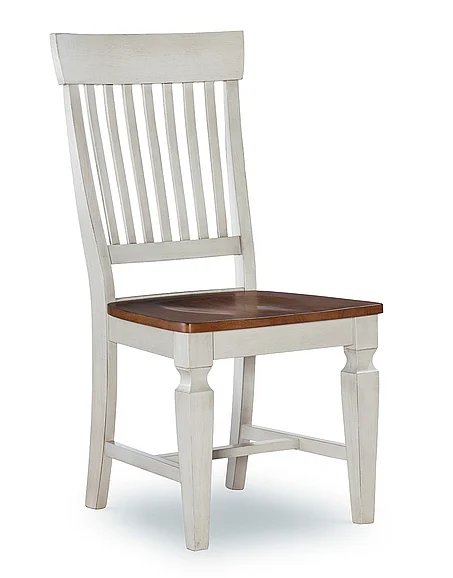 John Thomas Vista Slatback Side Chair in Hickory & Shell Ci79-65B