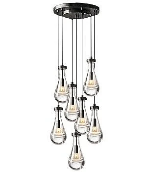 Vinci Lighting Loft Chandelier in Black C88807-BK