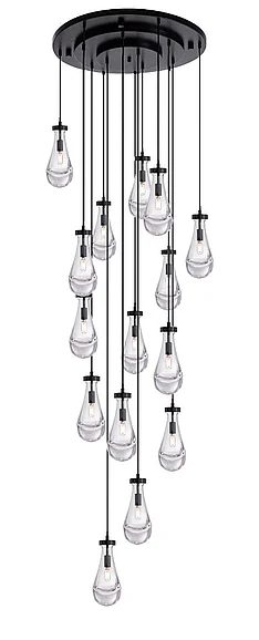 Vinci Lighting Loft Chandelier in Black C88815-BK
