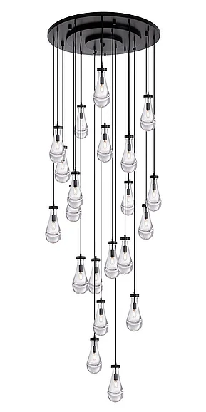 Vinci Lighting Loft Chandelier in Black C88821-BK
