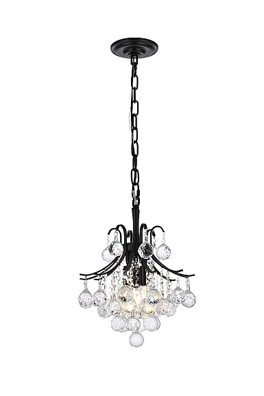 Elegant Toureg 12 In. Black Pendant V8000D12BK/RC