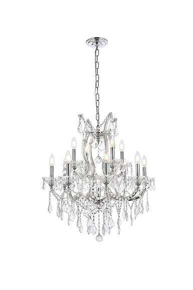 Elegant Maria Theresa 13 Light Chrome Chandelier Clear Royal Cut Crystal 2800D27C/RC