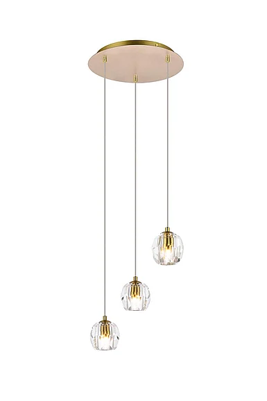 Elegant Eren 3 Lights Gold Pendant 3505D12G