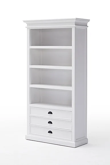 Nova Solo Halifax Bookcase in White CA580