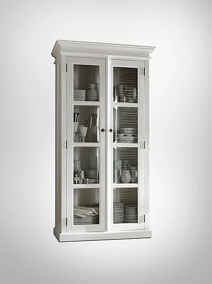 Nova Solo Halifax Double Vitrine in White CA595