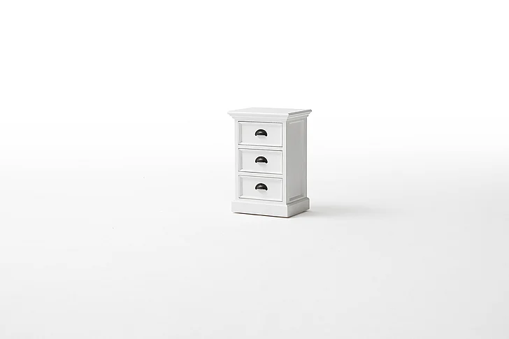 Nova Solo Halifax Bedside Drawer Unit in White CA599 PROMO