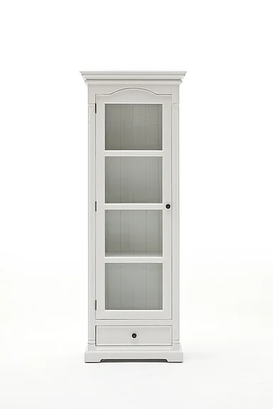 Nova Solo Provence Glass Cabinet in White CA606