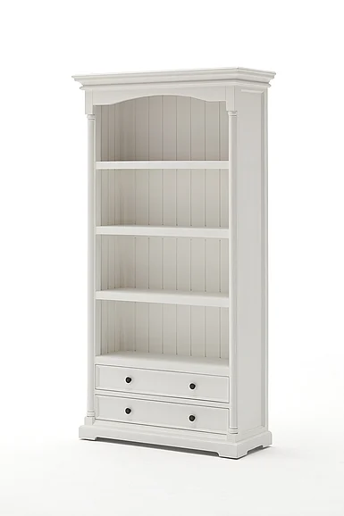 Nova Solo Provence Bookcase in White CA607