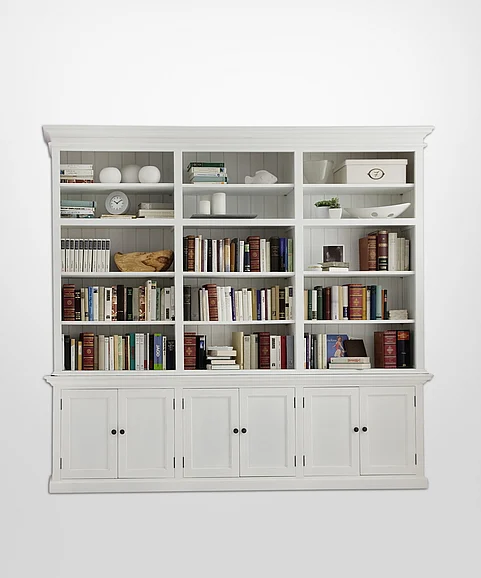 Nova Solo Halifax Triple - Bay Hutch Unit in White CA614