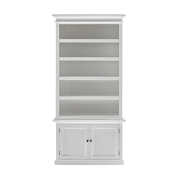 Nova Solo Halifax Single-Bay Hutch Cabinet in Classic White CA636