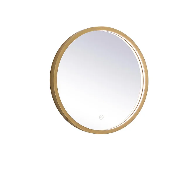 Elegant Pier 18 In. Led Mirror with Adjustable Color Temperature 3000K/4200K/6400K in Brass MRE6018BR