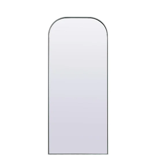 Elegant Metal Frame Arch Full Length Mirror 32X76 In. in Silver MR1B3276SIL