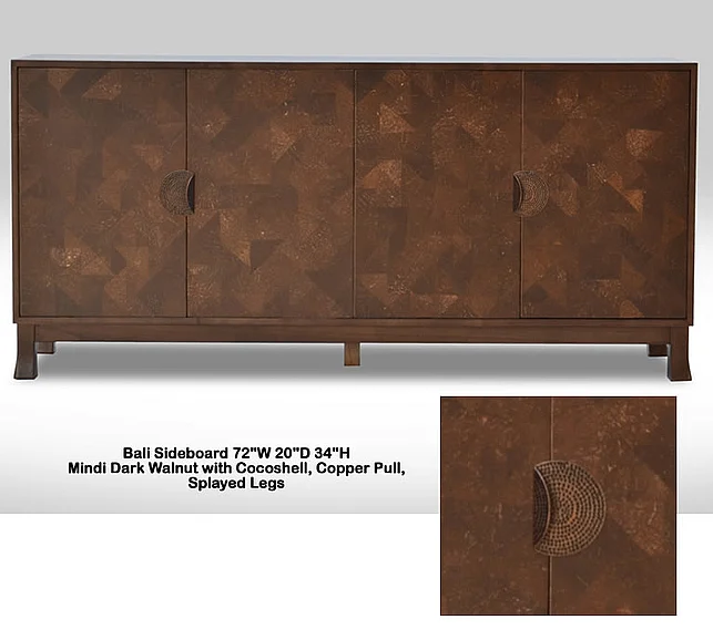 Indo Puri Bali Sideboard in Mindi Dark Walnut