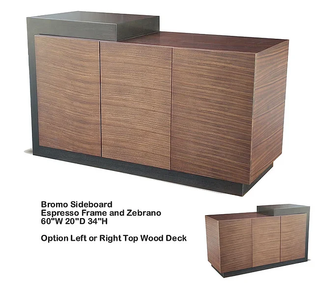 Indo Puri Bromo Sideboard in Espresso/Zebrano