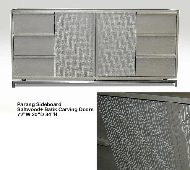 Indo Puri Parang Sideboard in Saltwood