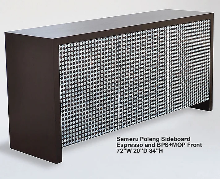 Indo Puri Semeru Poleng Sideboard in Espresso