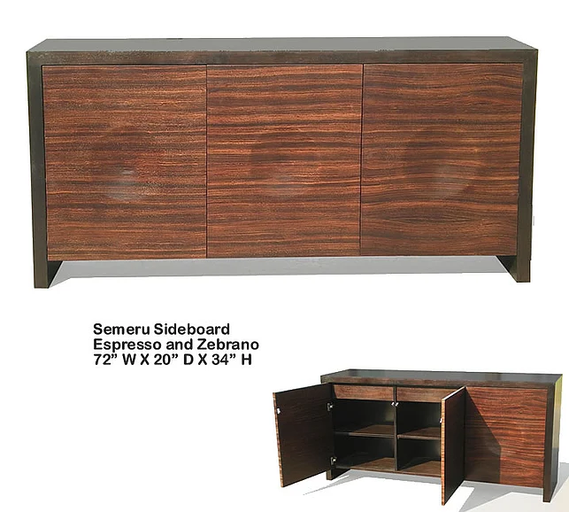 Indo Puri Semeru Sideboard in Espresso/Zebrano