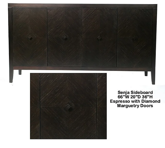 Indo Puri Senja 4 Door Sideboard in Espresso