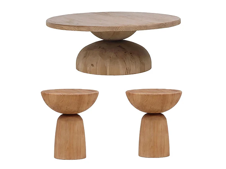 Calabasa 3pc Occasional Set in Natural