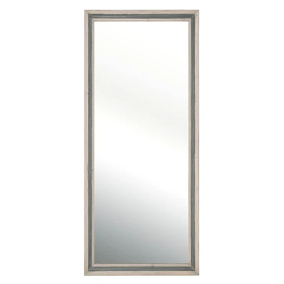 Essentials For Living Bella Antique Caden Mirror in Cream Elm 8066.CRM/GRY-PNE