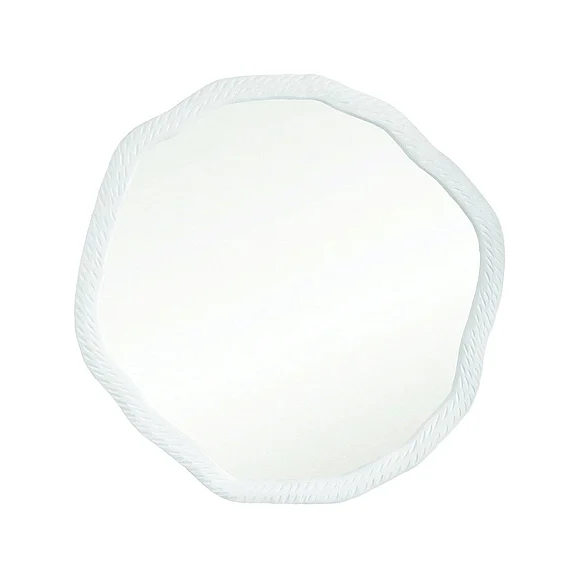 Worlds Away Cadence Round Metal Mirror CADENCE WH