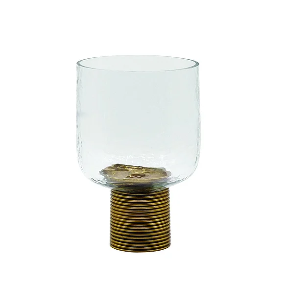 Worlds Away Cadey Small Clear Glass Candle Votive CADEY SM