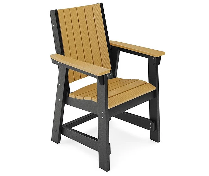 SoPoly Callaway Dining Chair in Black and Boardwalk Brown CAL001-BL-BO