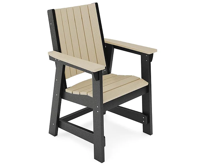 SoPoly Callaway Dining Chair in Black and Tybee Sand CAL001-BL-TY