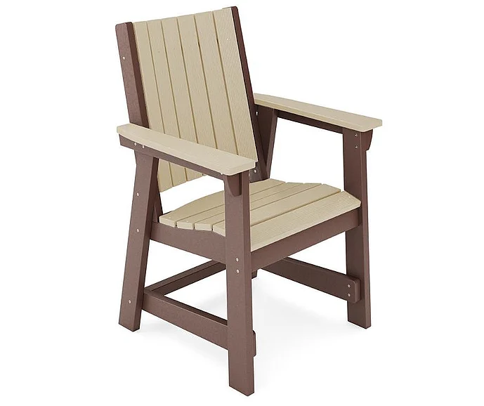SoPoly Callaway Dining Chair in Pecan Brown and Tybee Sand CAL001-PE-TY