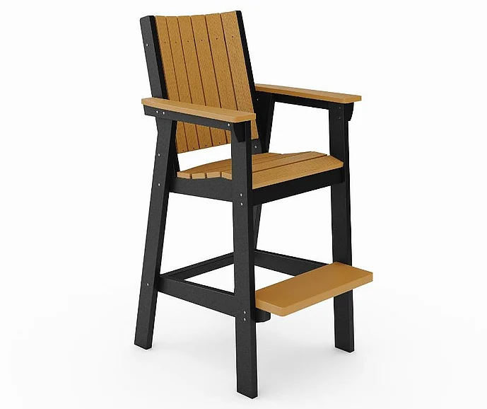 SoPoly Callway Bar Chair in Black and Boardwalk Brown CALB001-BL-BO