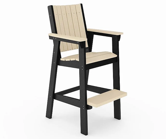 SoPoly Callway Bar Chair in Black and Tybee Sand CALB001-BL-TY