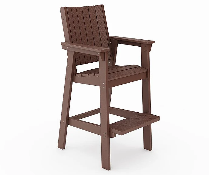 SoPoly Callway Bar Chair in Pecan Brown CALB001-PE-PE