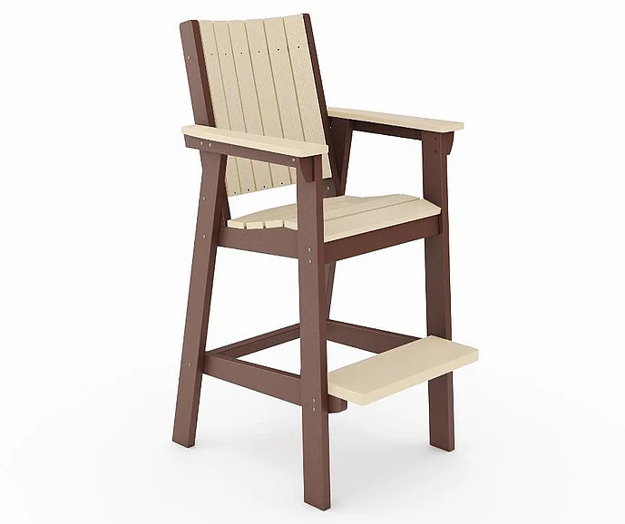 SoPoly Callway Bar Chair in Pecan Brown and Tybee Sand CALB001-PE-TY